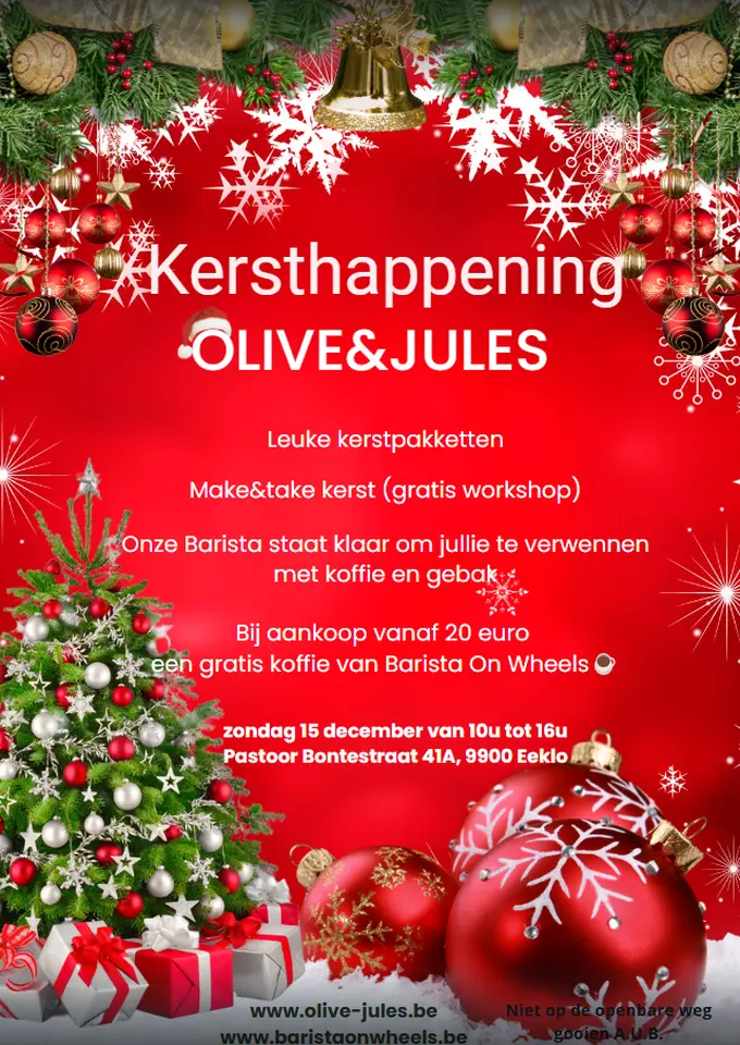 Kersthappening Olive & Jules
